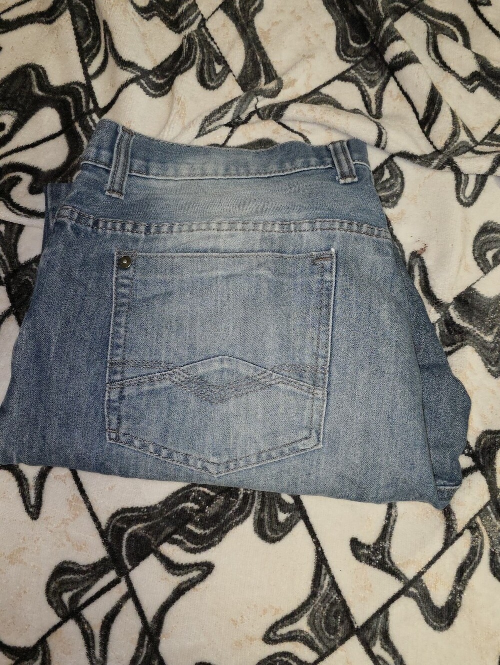 Men's Stonewash Blue Denim Jeans - Classic Boot Vintage Great Condition 42x30